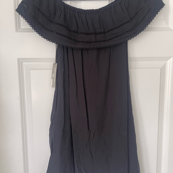 Tart Off-Shoulder Black Mini Dress - Picture 1 of 6